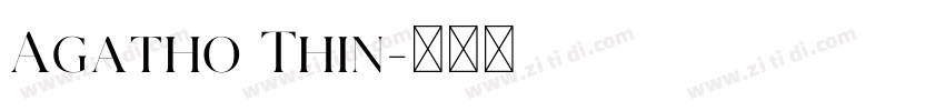 Agatho Thin字体转换